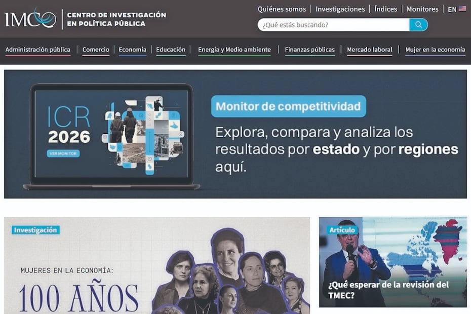 El Imco, cuyas investigaciones se centran en economía, mercado laboral, energía y género, también se encuentra en la lista del SAT. Foto: Especial