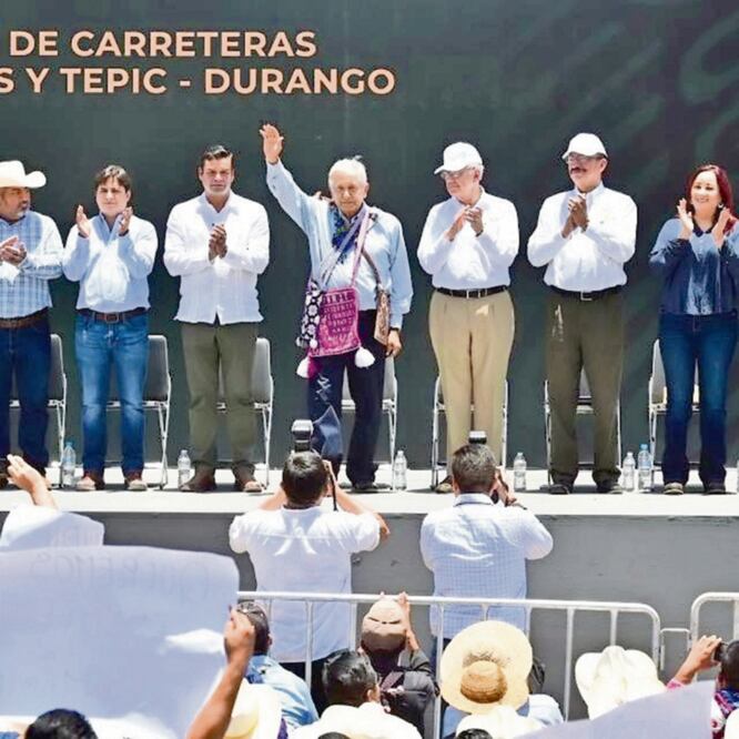 Andrés Manuel López Obrador, ayer en un evento en el estado de Nayarit. TOMADA DE TWITTER
