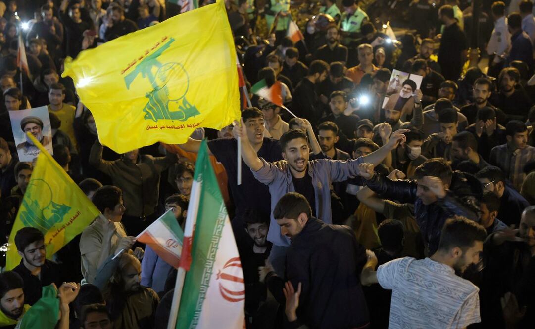 Celebración de Irán tras ataques contra Israel en calles de Teherán. Foto: EFE