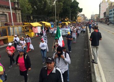 CNTE marcha de la Ciudadela a la Cámara de Diputados