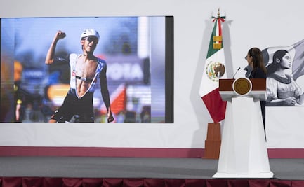 Reconoce Sheinbaum a deportistas por poner en alto el nombre de México; destaca al ciclista Isaac del Toro