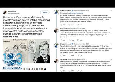 Brozo y el caricaturista Hernández; reviven videoescándalo de Bejarano