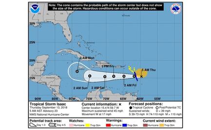 Tormenta tropical "Isaac" no representa un riesgo para Quintana Roo