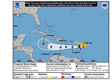 Tormenta tropical "Isaac" no representa un riesgo para Quintana Roo
