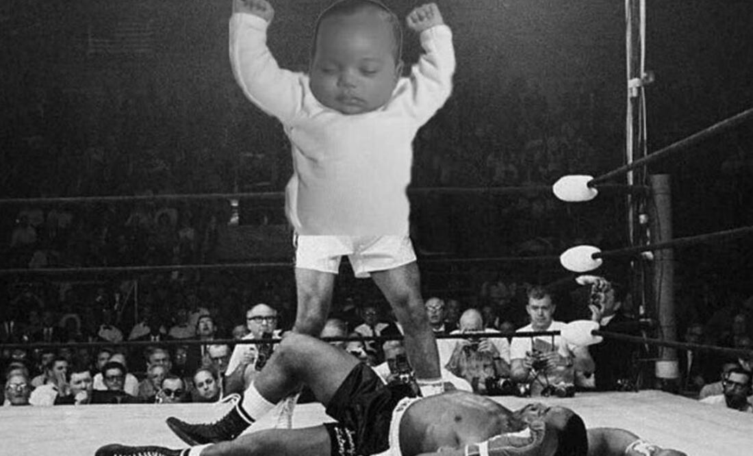 Usuarios de las redes sociales compararon al segundo hijo de Kim y Kanye con personajes como Muhammad Ali. (FOTO: Especial)