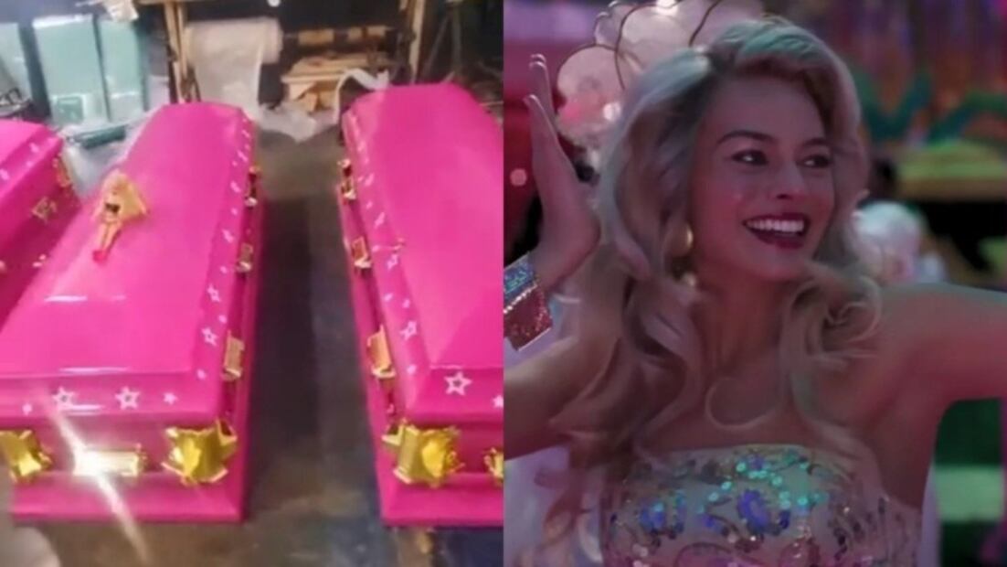Ataúd de Barbie | Fuente: Twitter @showmundialshow