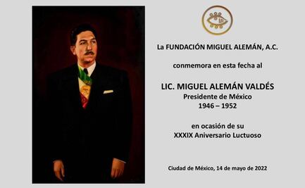 Conmemoran 38 aniversario luctuoso del expresidente Miguel Alemán Valdés