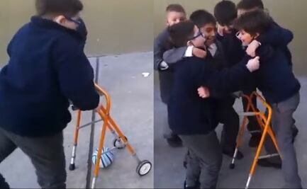 Niños dejan patear penalti a compañero en andadera; el emotivo gesto paralizó al mundo