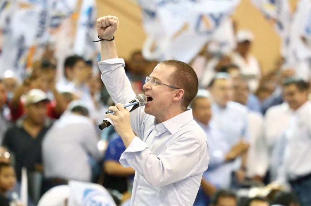 El candidato presidencial del PAN-PRD-MC, Ricardo Anaya Cortés, durante un mitin en Matamoros, Tamaulipas, prometió recuperar la seguridad de ese estado que el gobierno federal abandonó. (ARIEL OJEDA. EL UNIVERSAL)