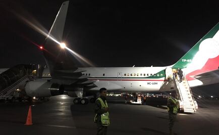 Tras falla en avión, Peña Nieto arriba a la CDMX