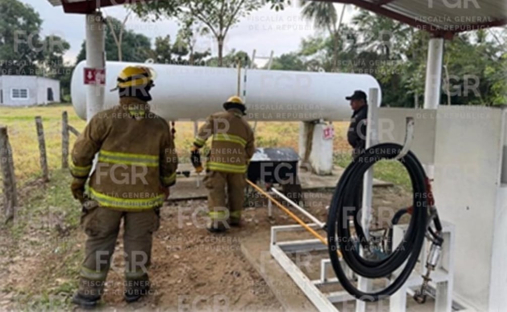 Aseguran despachadora de gas LP ilegal (14/01/2026). Foto: Especial