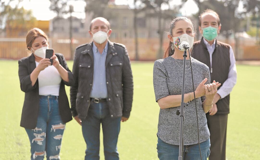 La jefa de Gobierno Claudia Sheinbaum en la inauguración del deportivo Leandro Valle. Foto: Berenice Fregoso. EL UNIVERSAL