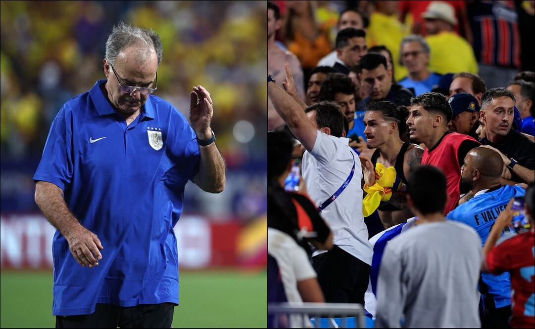 Marcelo Bielsa rompió el silencio por los actos violentos tras el Uruguay vs Colombia - Fotos: AFP