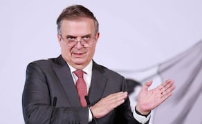El secretario de Economía, Marcelo Ebrard, en la “Mañanera del Pueblo” del 2 de julio de 2026 en Palacio Nacional. Foto: Diego Simón Sánchez/ EL UNIVERSAL