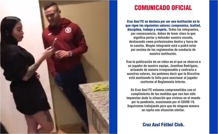 Cruz Azul lanza comunicado sobre el escándalo de Jonathan Rodríguez
