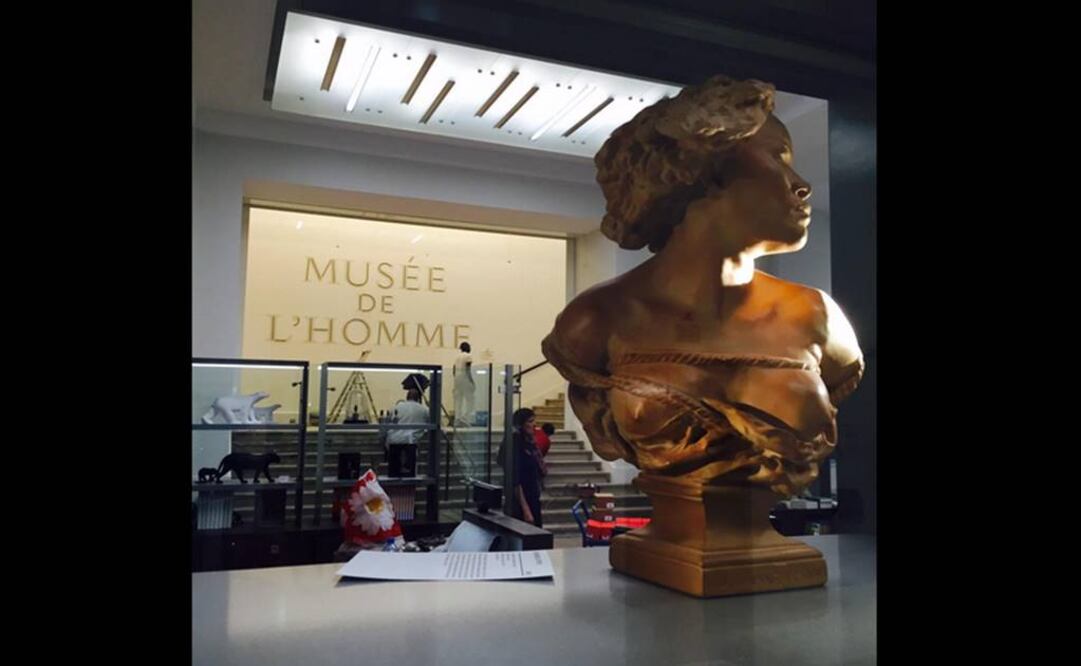 La comisaria científica de la colección, Evelyne Heyer, recordó que las exposiciones del museo son el fruto de medio siglo de trabajos científicos. FOTO: Twitter/@Musee_Homme.