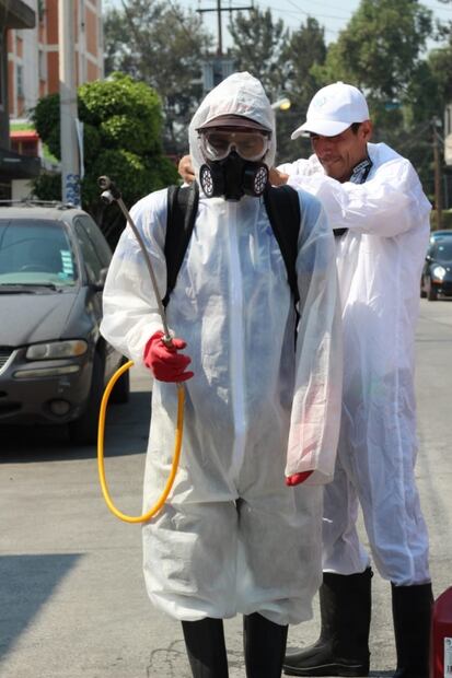 Candidato de las RSP organiza brigada de sanitización en Iztapalapa