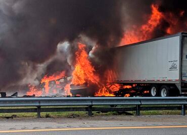Accidente e incendio en carretera de Florida deja 6 muertos