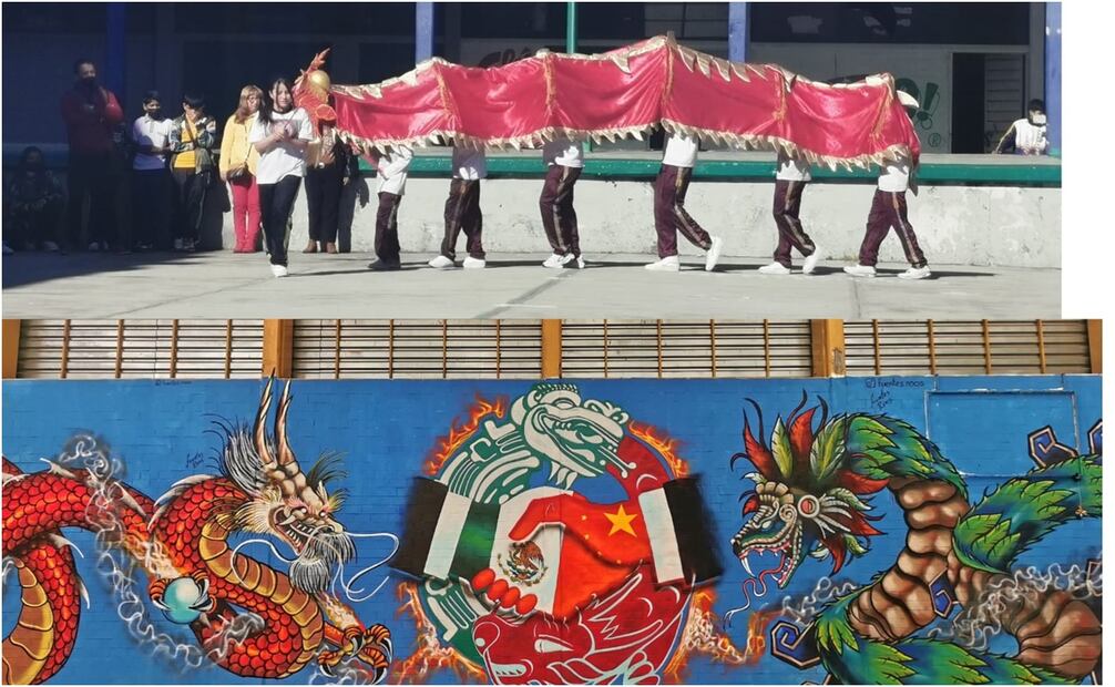 Embajada celebra Año Nuevo Chino en secundaria "República Popular China" de Iztapalapa. Foto: Especial