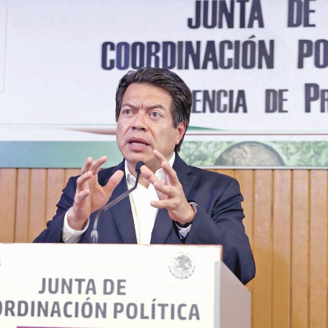 Mario Delgado, coordinador de los legisladores de Morena en la Cámara de Diputados, aseguró que la austeridad no será un tema temporal, ya que con la legislación buscarán que todo el gobierno se ajuste a esta medida de ahorro. Foto: GERMAN ESPINOSA. 