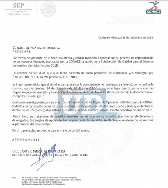 Conade vs atletas, una disputa por recursos públicos sin comprobar