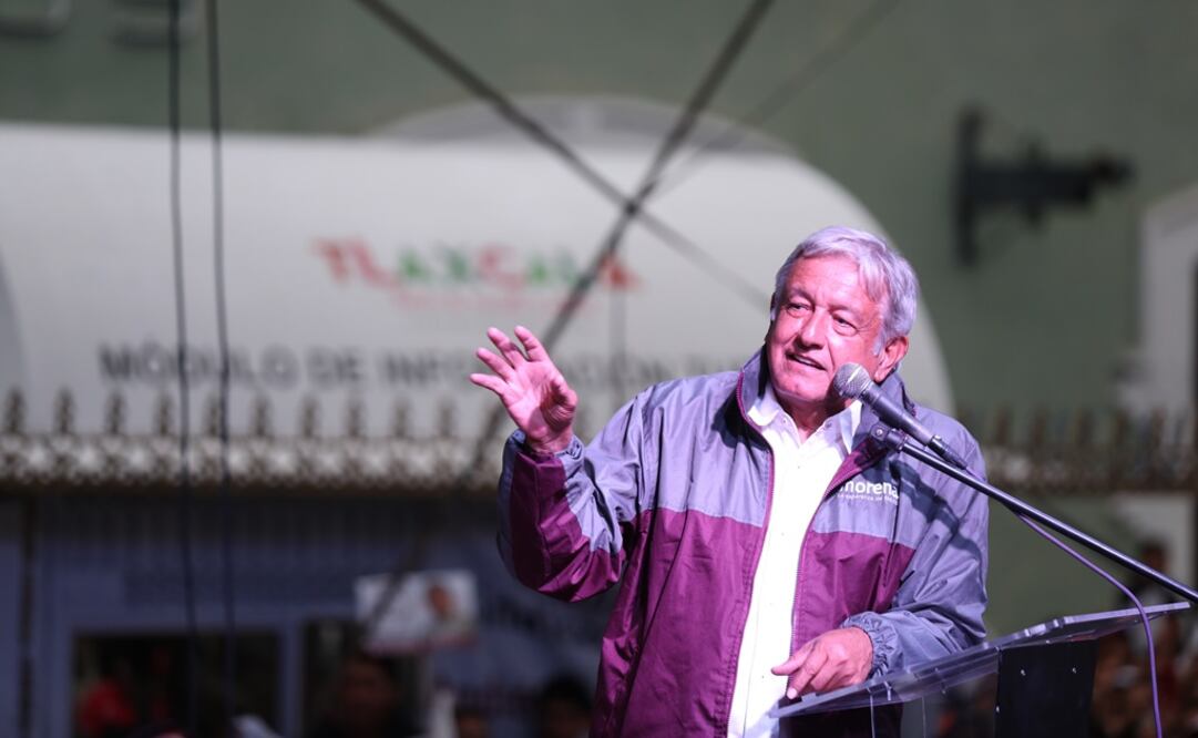 Foto: Andrés Manuel López Obrador en mitin de Tlaxcala. (Valente Rosas / EL UNIVERSAL)