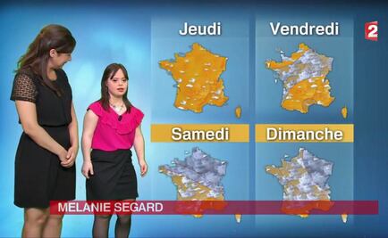 Joven con síndrome de Down presenta el tiempo en la TV francesa