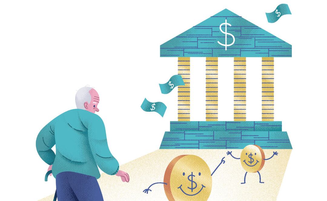 Inclusión financiera en adultos mayores. Ilustración: Iván Vargas
