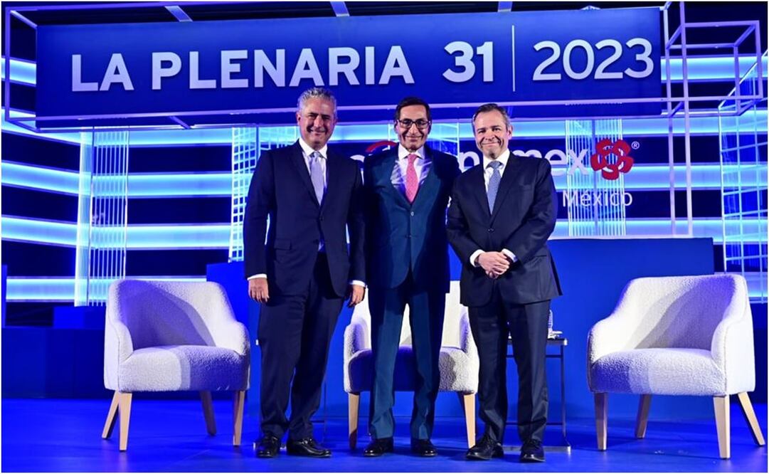 Ernesto Torres Cantú, Rogelio Ramírez de la O y Manuel Romo. Foto: Especial