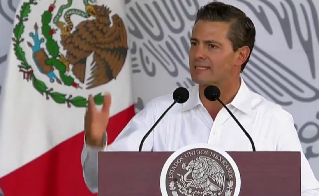 Iguala is known as the cradle of the Mexican flag and Peña Nieto visited on flag day. (Photo: Screen grab from the live stream) 