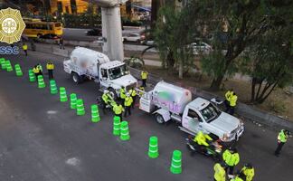 SSC realiza operativo de revisión a transportes de materiales peligrosos en Miguel Hidalgo; levantan infracciones y garantías de pago