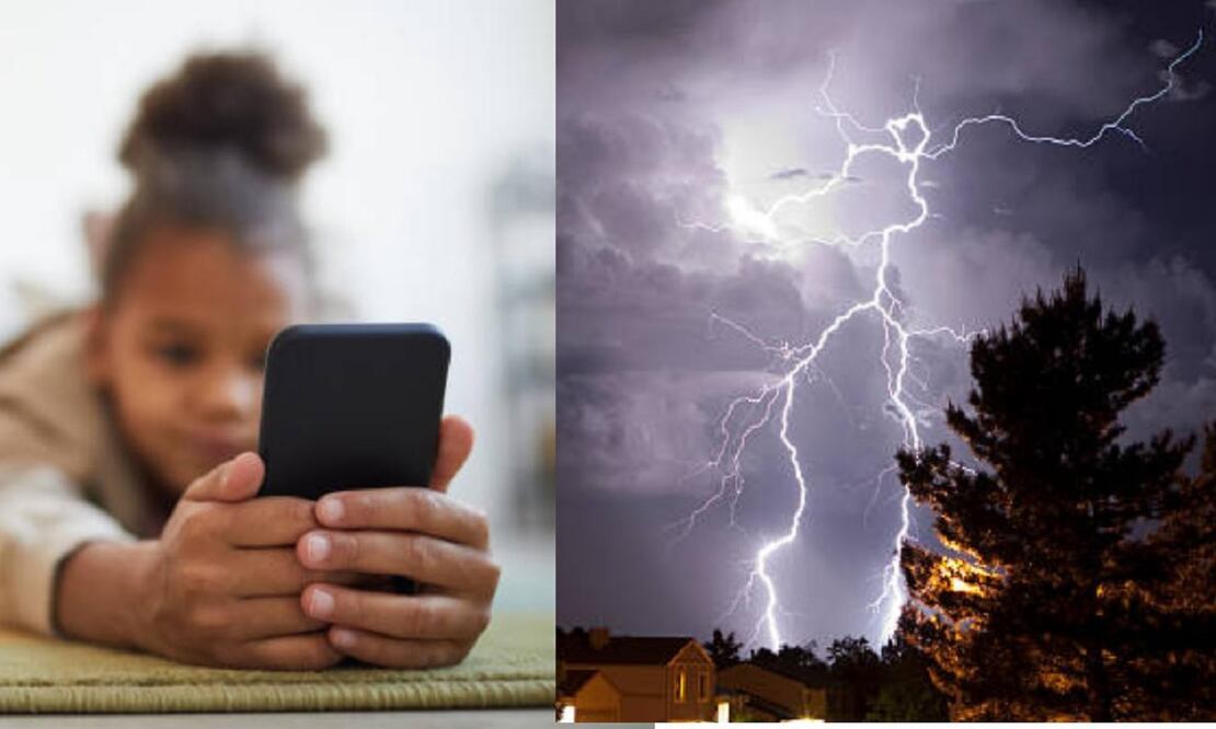 El rayo impactó cuando las niñas veían el celular. FOTO: ESPECIAL