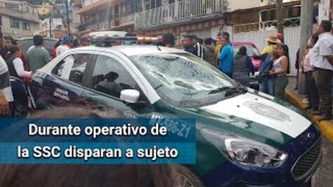 Disparo desde patrulla de SSC hiere a hombre en la cabeza en Cuajimalpa
