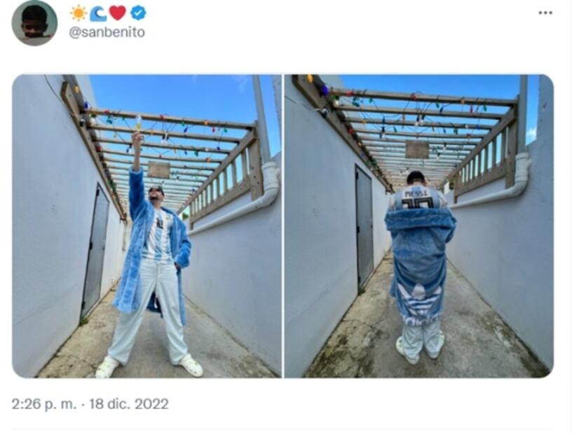 Bad Bunny y Sebastián Rulli, algunos de los famosos que celebraron el triunfo de Argentina en Qatar