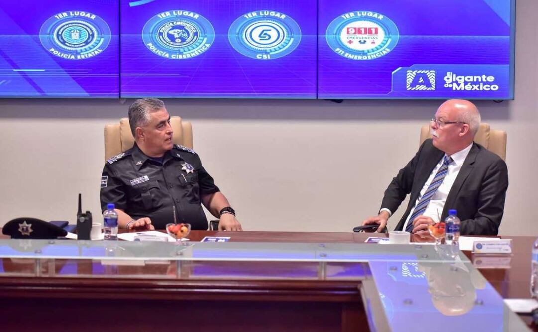 Embajador de Alemania en México visita la Secretaría de Seguridad Pública del Estado. Foto: Especial