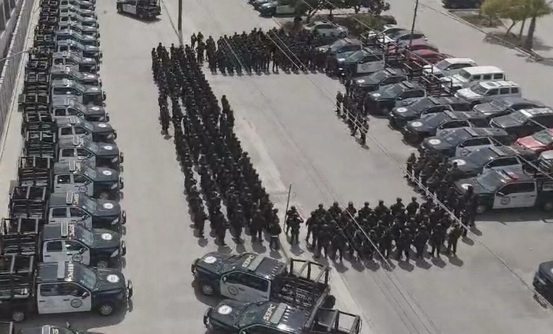 Despliegue de elementos de la SSPC en Tijuana, Baja California. Foto: Especial