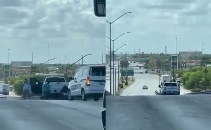 Con disparos, despojan a conductores de 2 camionetas en carretera Reynosa-Río Bravo, Tamaulipas: VIDEO