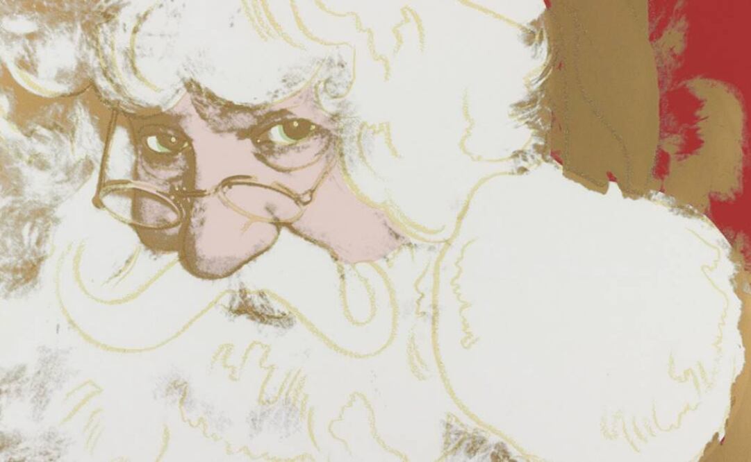 Aspecto de la serigrafía "Santa Claus" de la serie "Mitos" que Warhol hizo en 1981. (FOTO: Christie's)