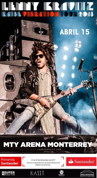 Lenny Kravitz anuncia conciertos en México