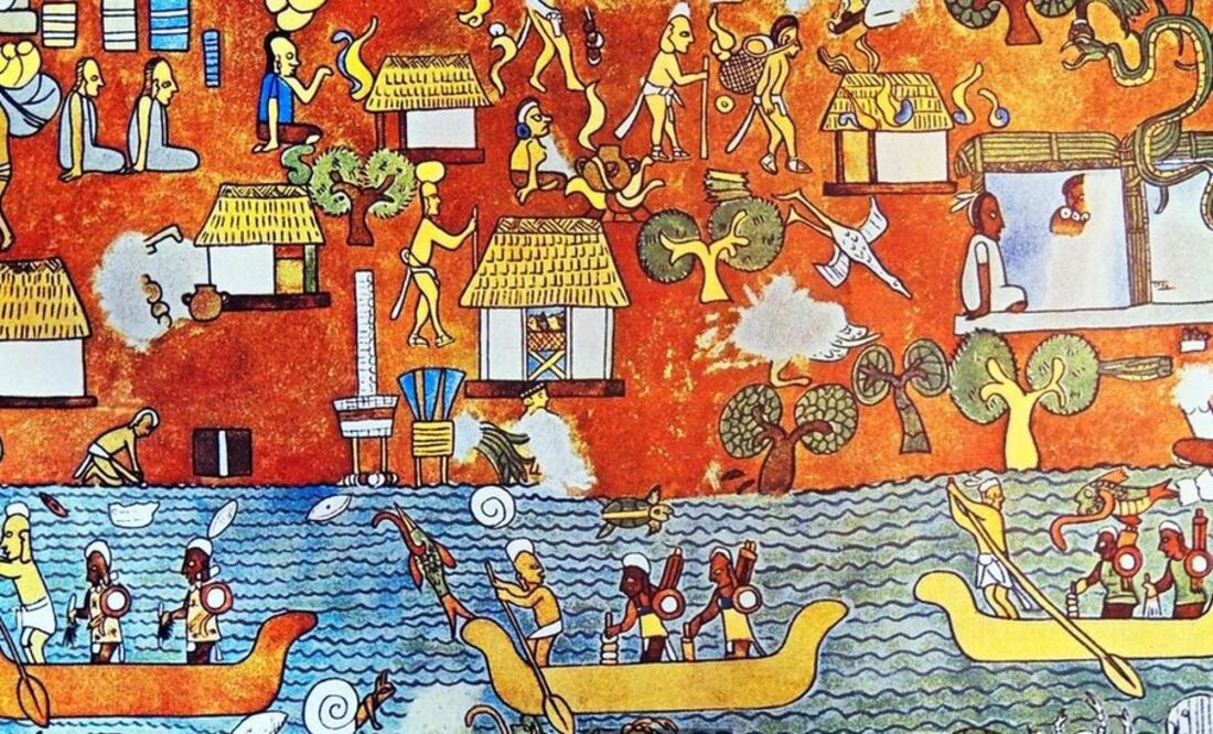 El azul está presente en numerosos murales mayas