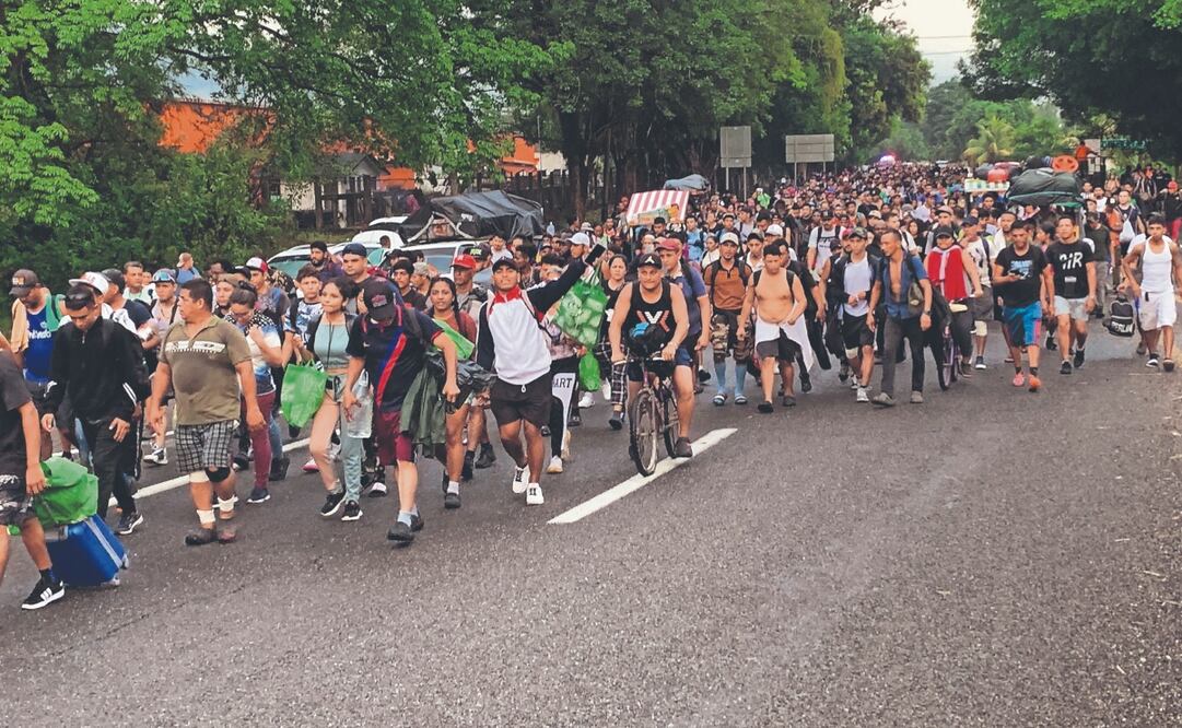 La caravana, que salió este 2 de enero, está conformada por unos 2 mil migrantes. Foto: de María de Jesús Peters. El Universal