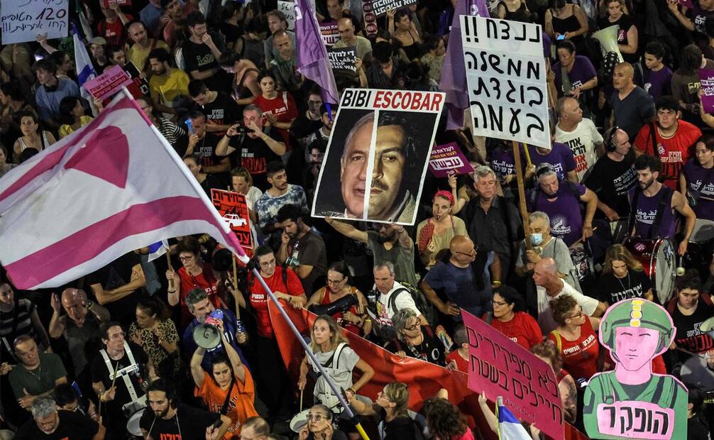 Manifestación antigubernamental en Tel Aviv. Foto: AFP