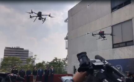 SSC presenta la unidad Águila; patrullarán con 6 drones las zonas de mayor incidencia delictiva
