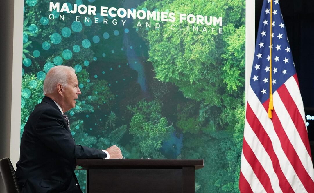 Biden participó en una conferencia climática. Foto: AFP