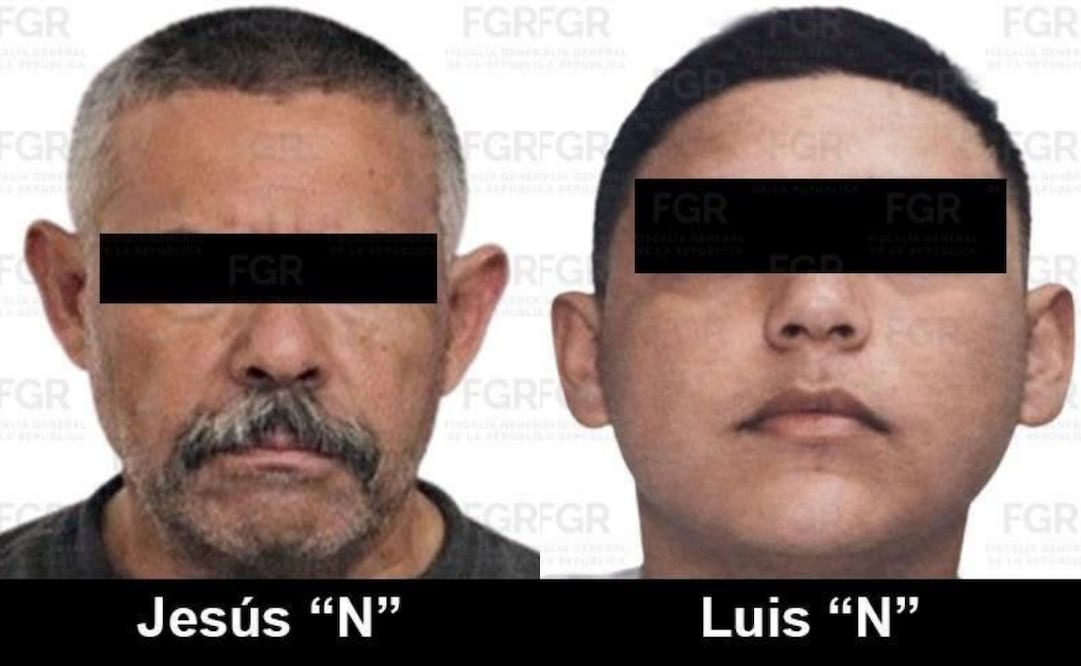 Jesús Niño Jalomo y Luis Ángel Villalon Espinosa, condenados a ocho años de cárcel por posesión ilícita de petrolífero. Fotos: Fiscalía General de la República (FGR).