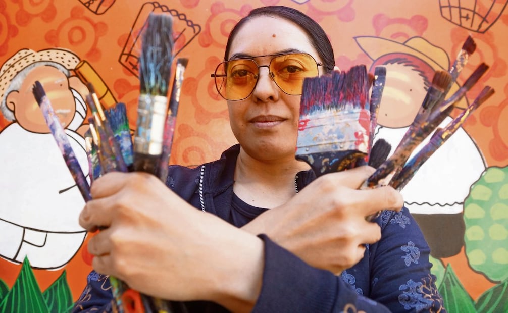 En la Escuela de Bellas Artes de la UABJO estudió para Instructora en Artes Plásticas. Foto: Edwin Hernández