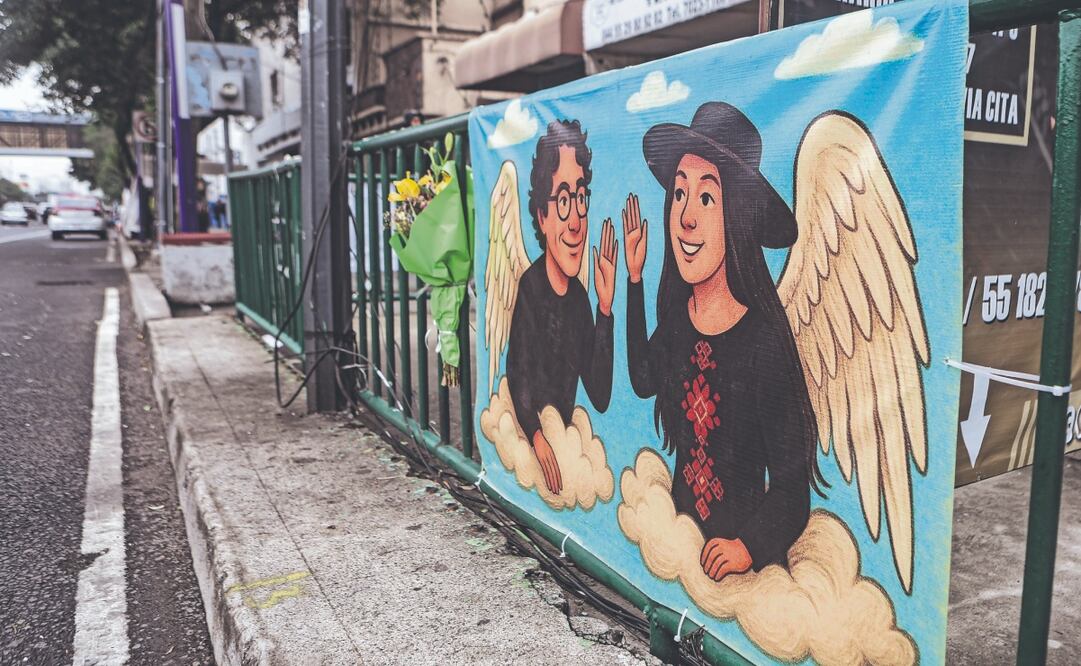 En el punto donde ocurrió el doble homicidio permanece una ofrenda en memoria de José y Ximena. Foto: de  Gabriel Pano. El Universal