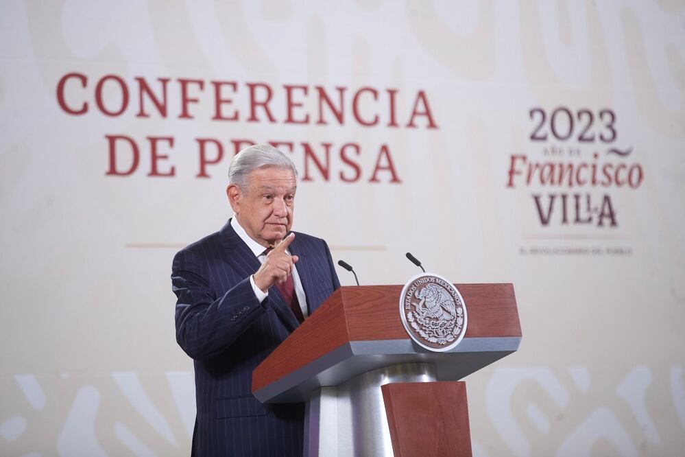 El presidente mexicano, Andrés Manuel López Obrador, en su conferencia mañanera. Foto: Germán Espinosa/EL UNIVERSAL