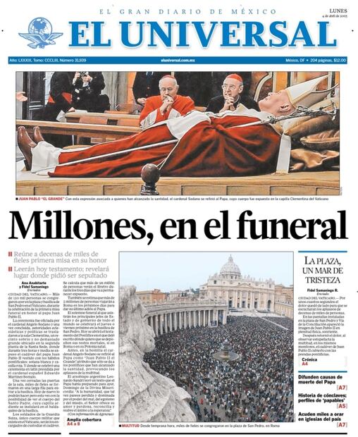 Así han anunciado las muertes de los Papas