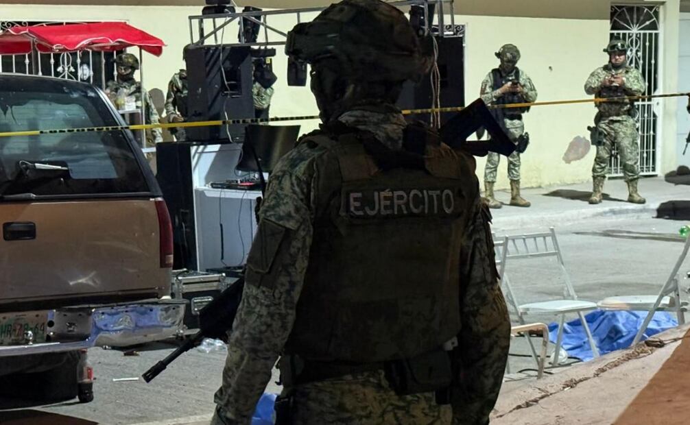 Elementos de Ejército resguardaron la zona (09/11/2025). Foto: Especial